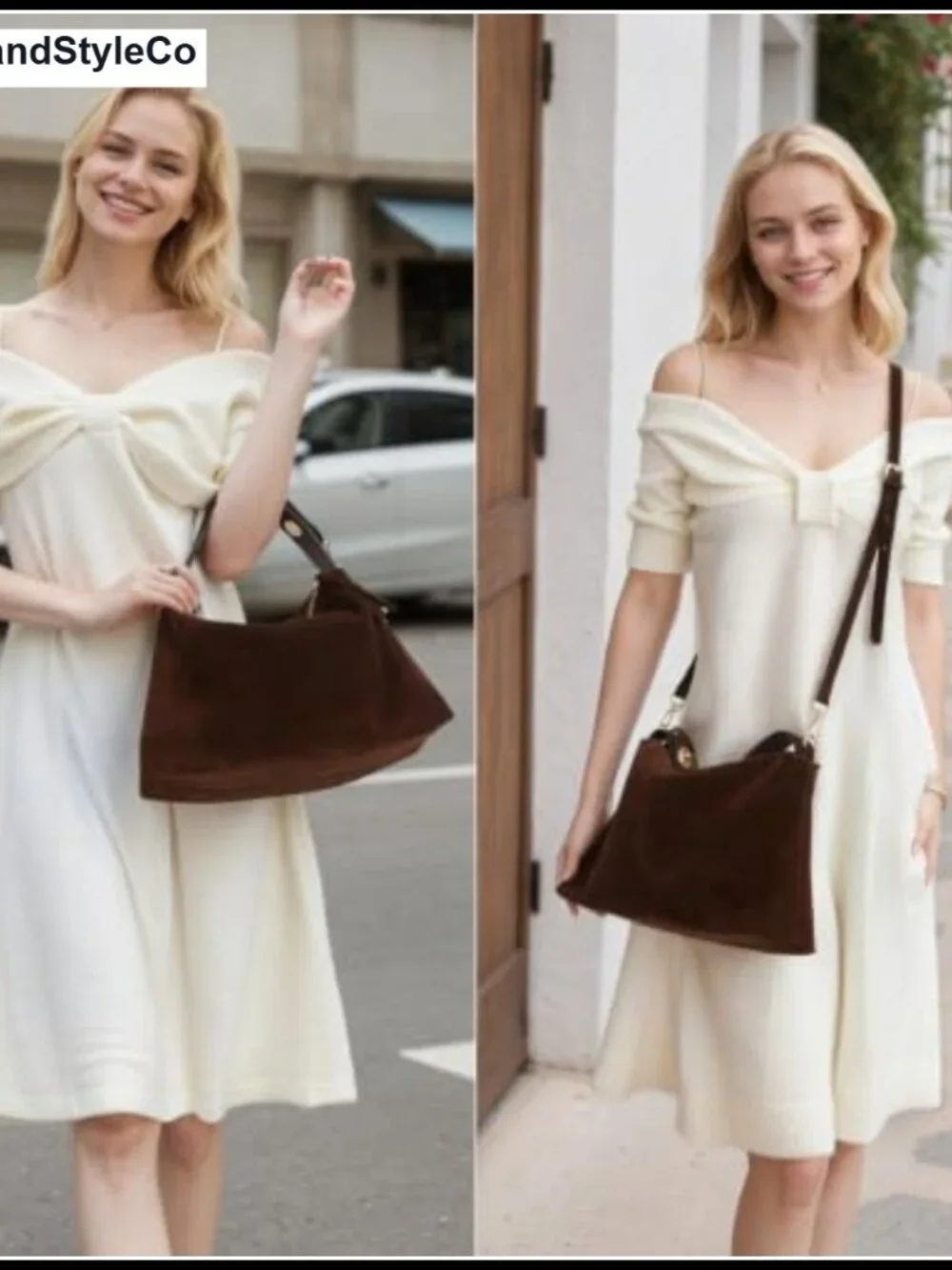 Genuine Suede Hobo Bag Women Top Handle Purse Shoulder Crossbody